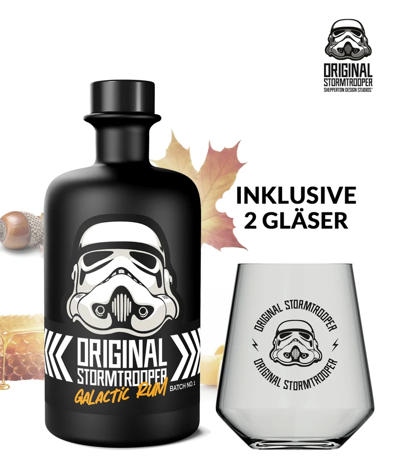 Original Stormtrooper Galactic Rum inklusive 2 Gläser