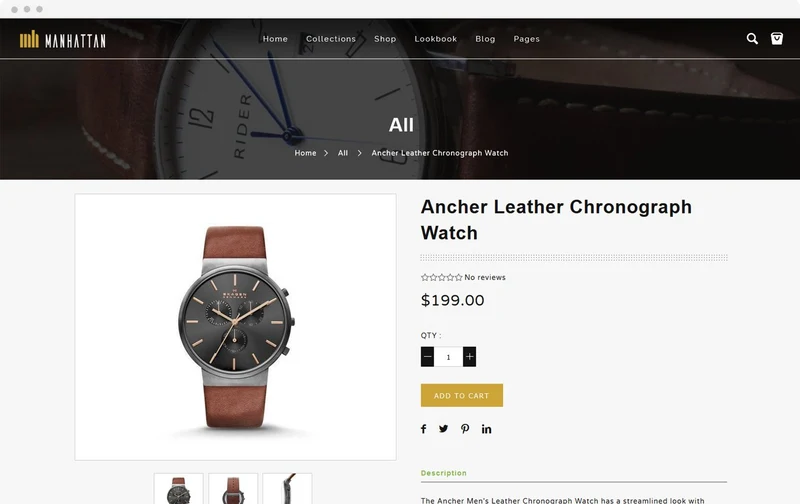 Men's Fashion Store Manhattan Shopify Theme