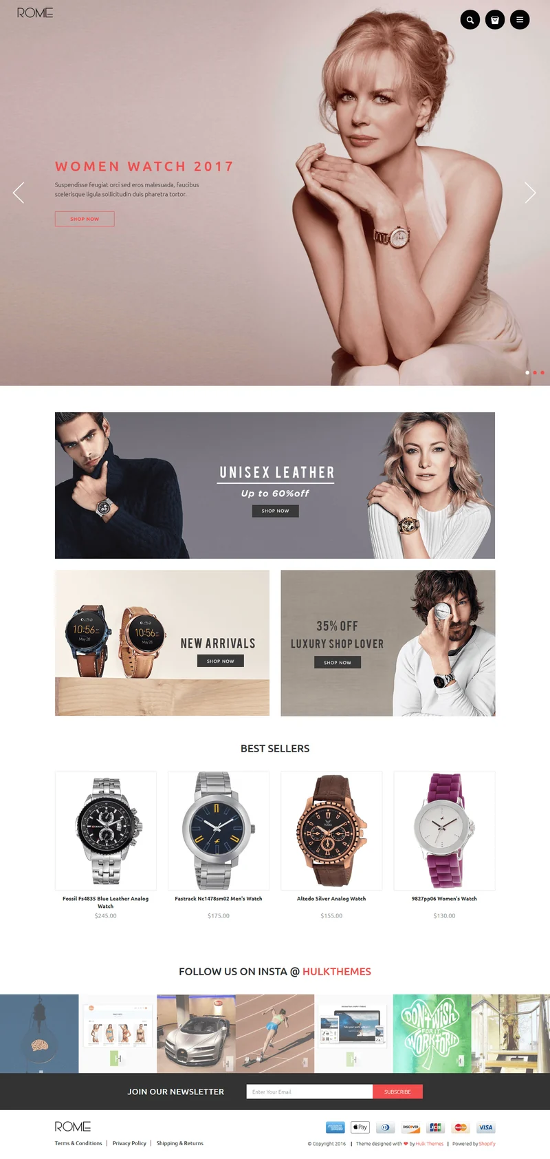 Fashion Shopify Theme - Rome - HulkApps