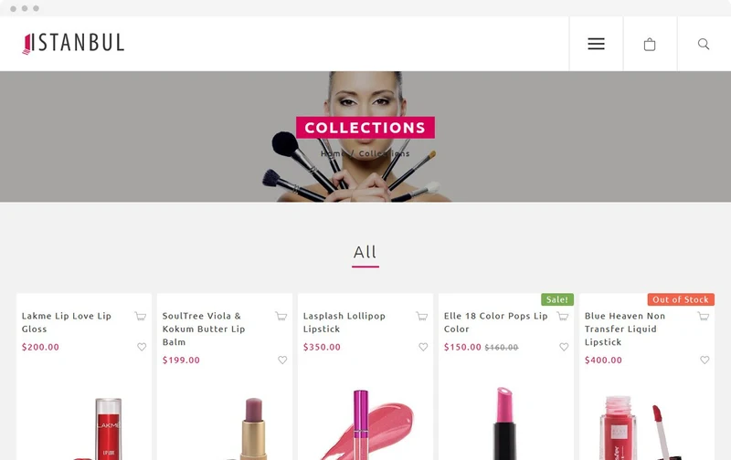 Cosmetics Store Istanbul Shopify Theme