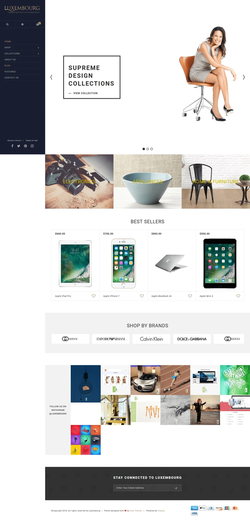 Luxembourg Shopify Theme - HulkApps